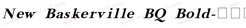 New Baskerville BQ Bold字体转换
